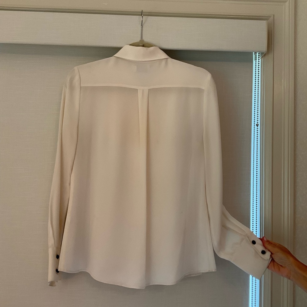 Frame Pleated Button Down Blouse- Small - image 2